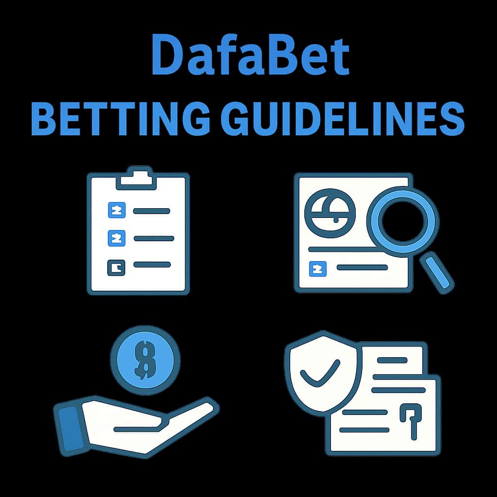 Illustration explaining the DafaBet Betting Guidelines.