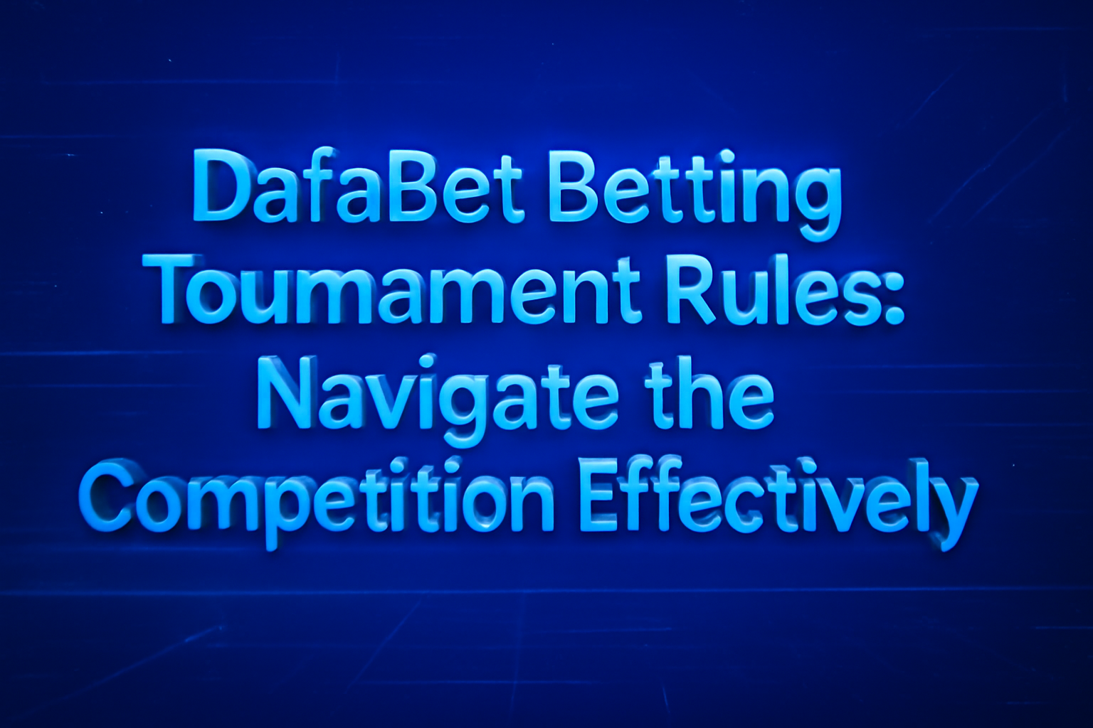 Informational scene depicting DafaBet Betting Guidelines.