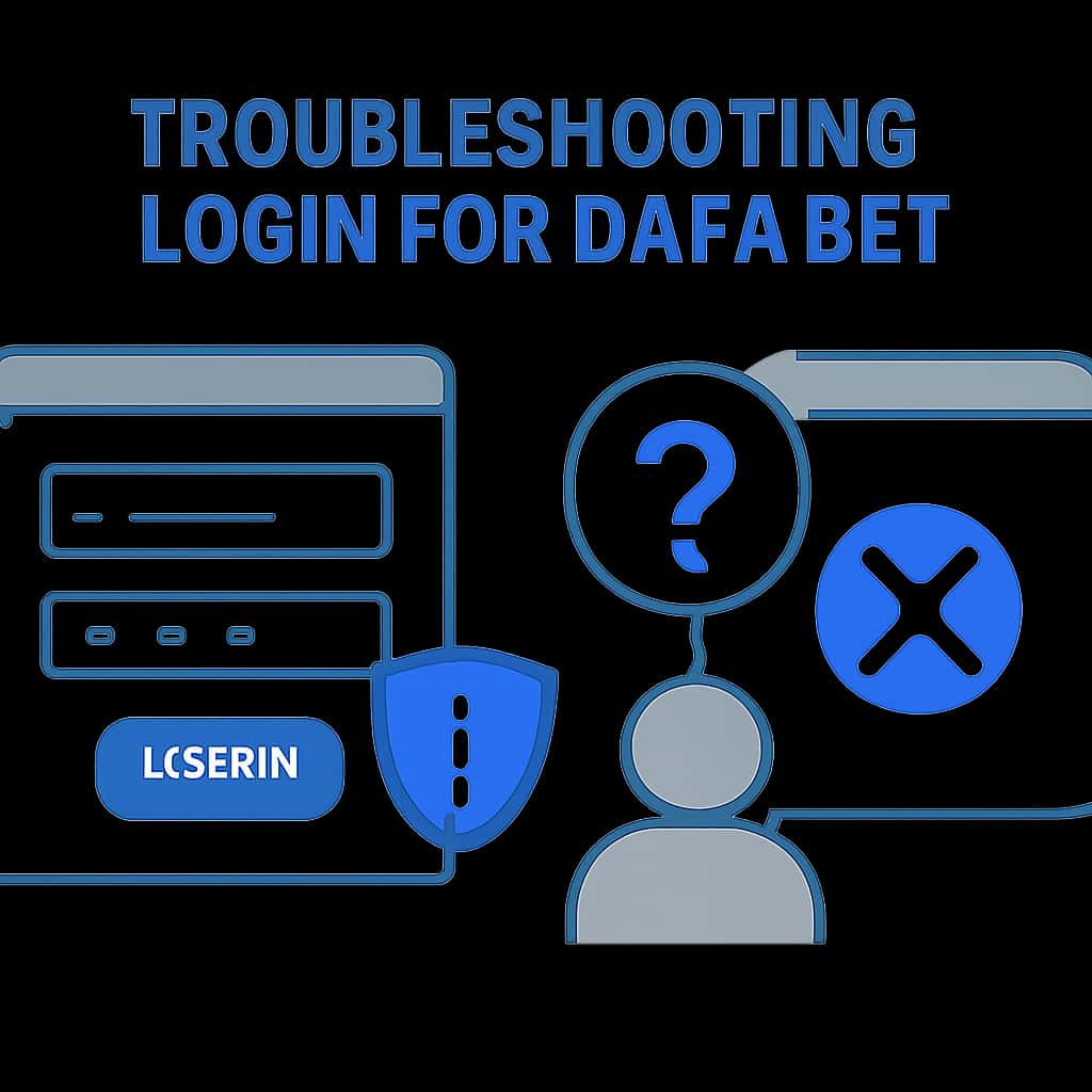 Diagram explaining login troubleshooting for DafaBet.